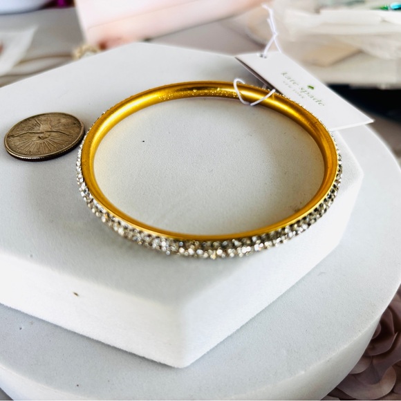 Kate Spade New York Razzle Dazzle Pave Clear Crystal Bangle Bracelet - Picture 4 of 9